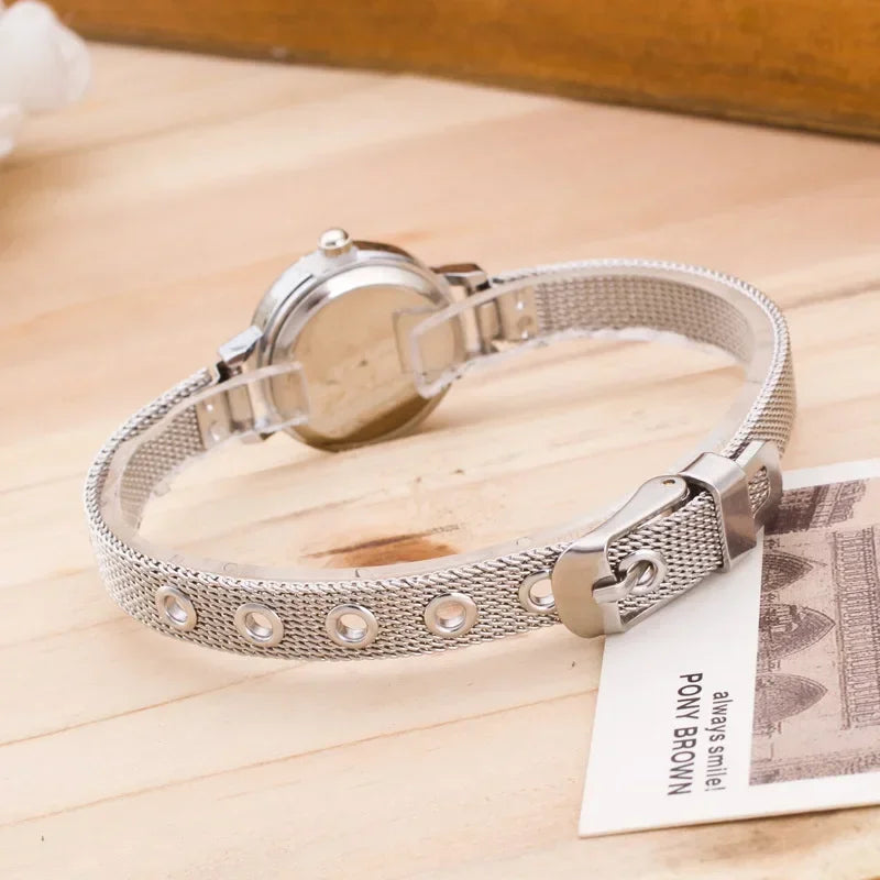 Nuevos relojes de lujo Para Mujer, relojes de pulsera de cuarzo informales, Reloj de pulsera de acero inoxidable, Reloj Para Mujer, relojes femeninos