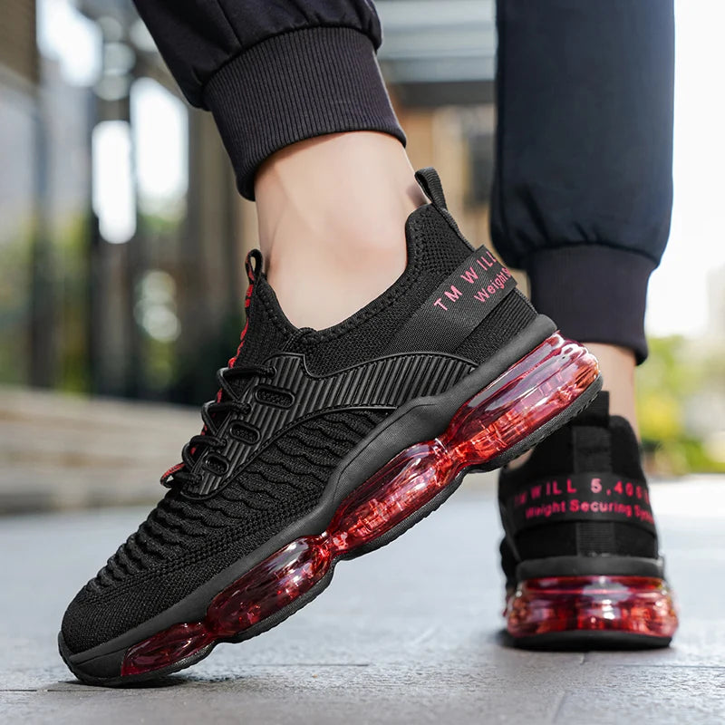 Zapatillas de deporte informales para hombre, zapatos de carrera de entrenador de lujo transpirables, mocasines de moda, zapatos para correr para hombre