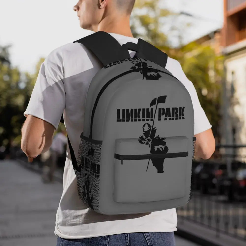 L-Linkin-S P-Park-S Band Mochila para estudiantes Mochila escolar Mochila de viaje para senderismo para niños y niñas Mochila de moda Bolsos de hombro