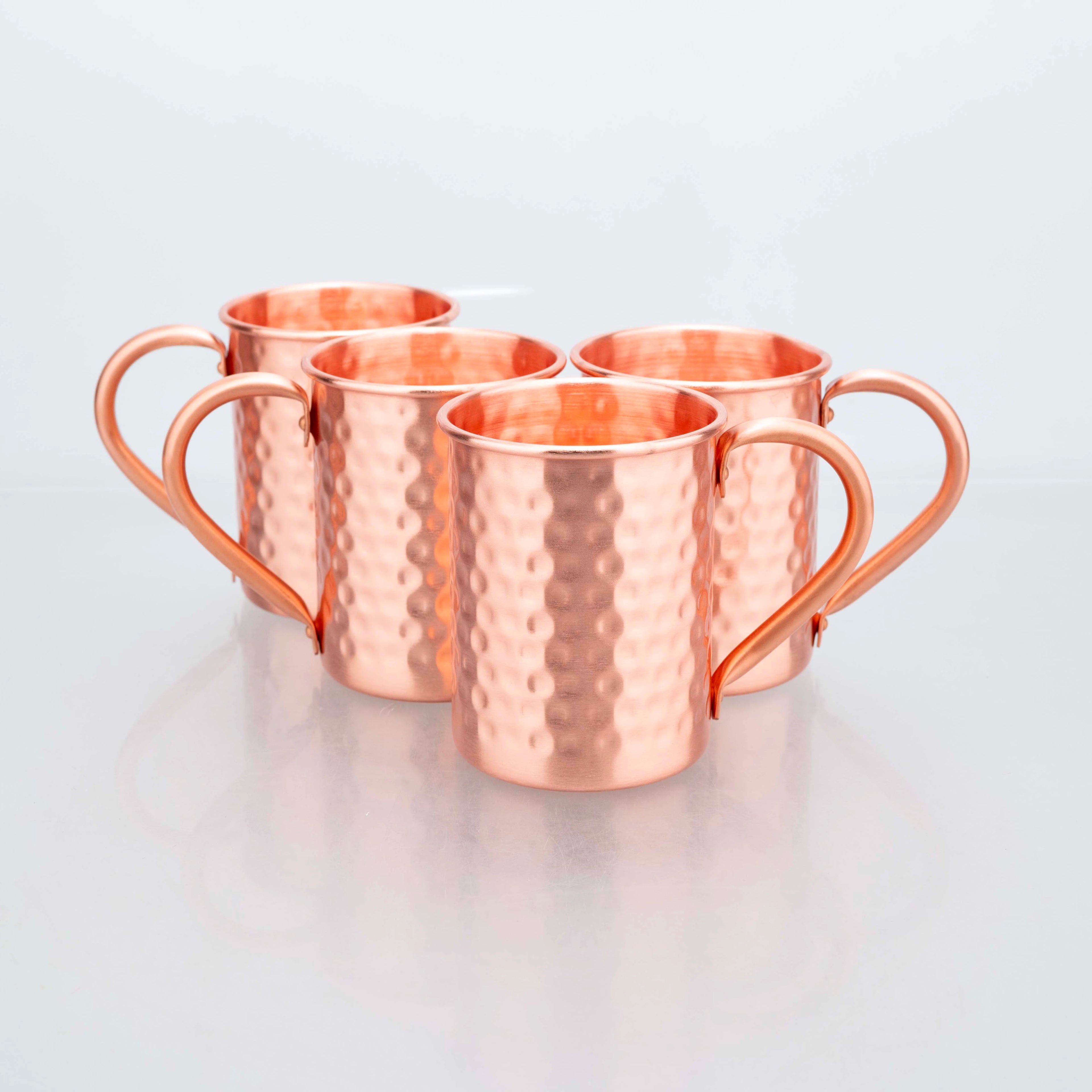 Taza de cobre puro Vintage de 400ml, textura de martillo engrosada, taza de café con leche para desayuno de cobre 100%, vaso de té hecho a mano