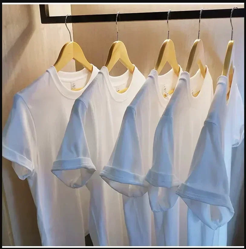 Camiseta Verano En Coton À Manches Courtes Chat Mignon Pour Hommes Et Femmes, Ample, Surdimensionné, Marque Tendance, Manches Cinq