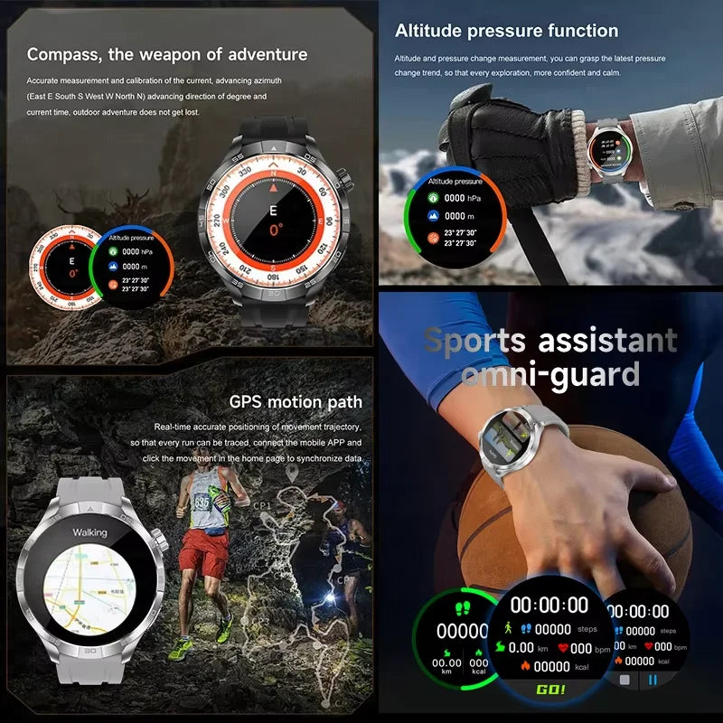 Smartwatch Deportivo con GPS y Brújula – AMOLED 1.85", NFC, IP68, Bluetooth 5.3, 14 Días de Batería