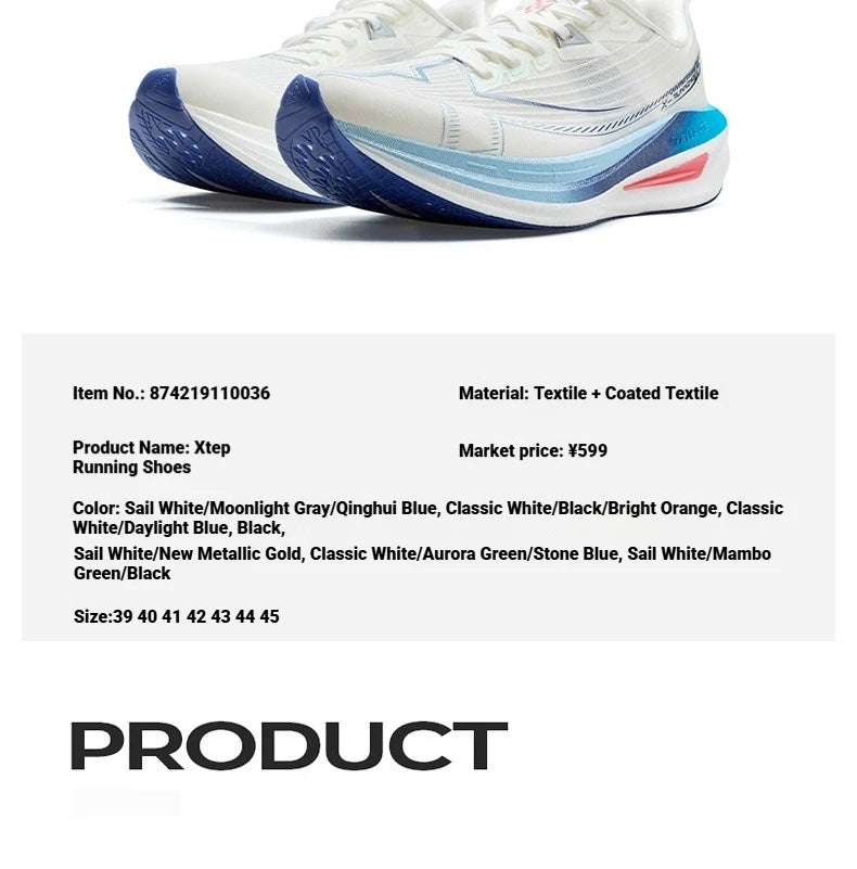 Zapatillas Xtep One Piece Modeling 5,0 para mujer, soporte estable, cómodas, transpirables, duraderas, zapatillas para correr 874218110037