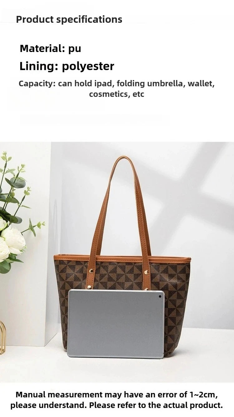 Bolso de Hombro de Gran Capacidad, Bolso de Mano de Cuero PU para Mujer, para Viajes Diarios y Uso Casual, Bolso Tote Versátil