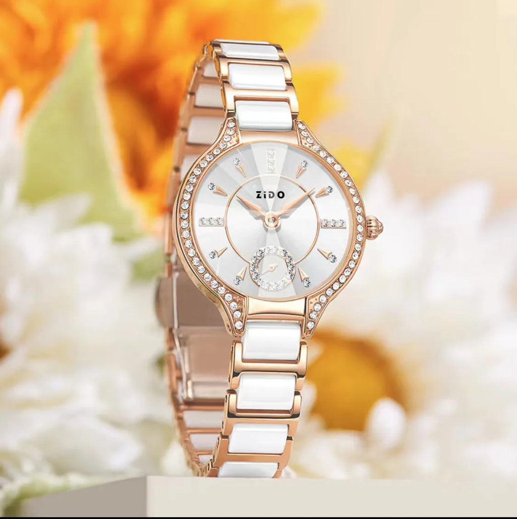 Reloj para Mujer, Marca de Lujo Retro, Resistente al Agua, con Incrustaciones de Diamantes, Acero Inoxidable de Alta Calidad, Reloj de Moda Femenino