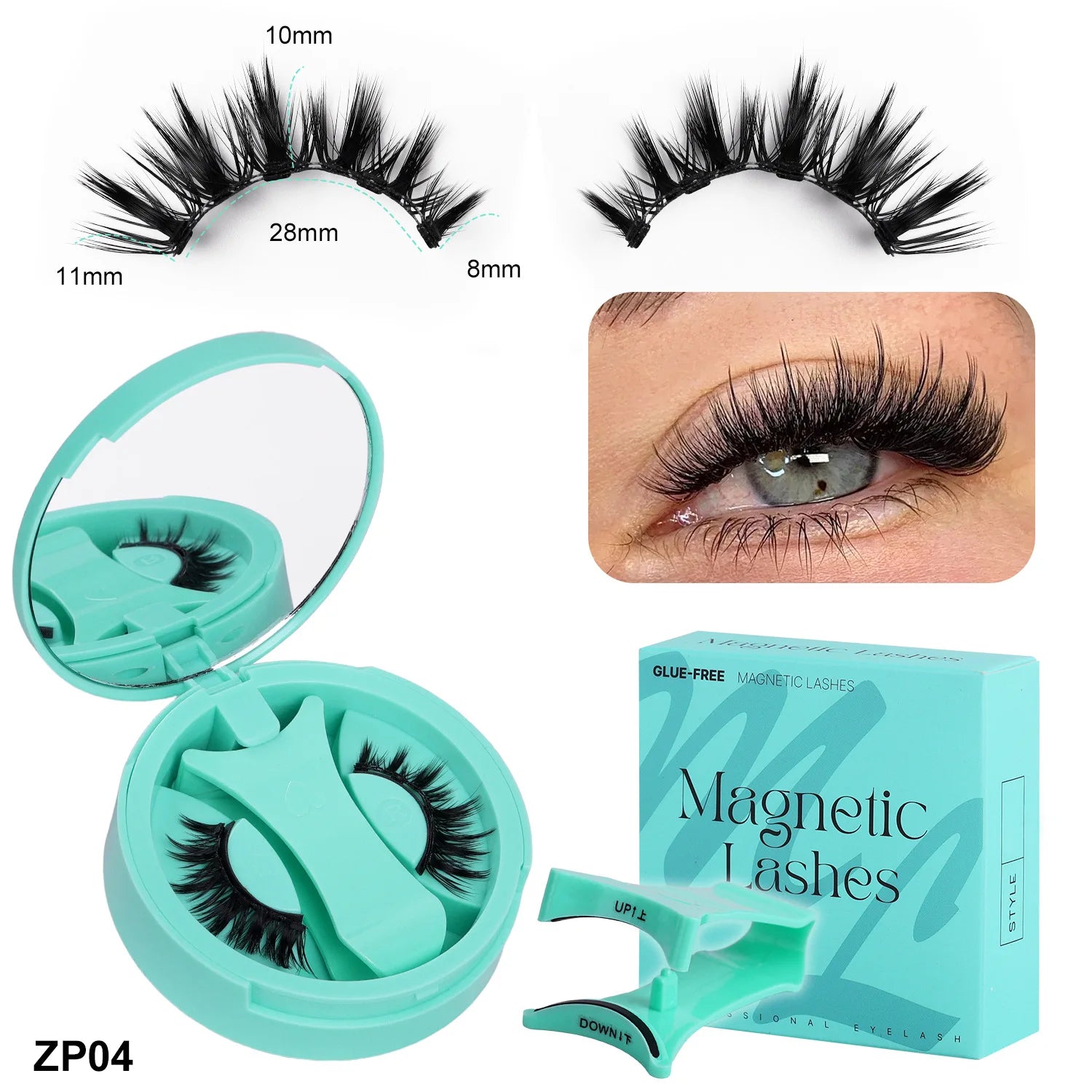 Magnetic Fake Eyelashes Set – Reusable 3D, No Glue, Waterproof