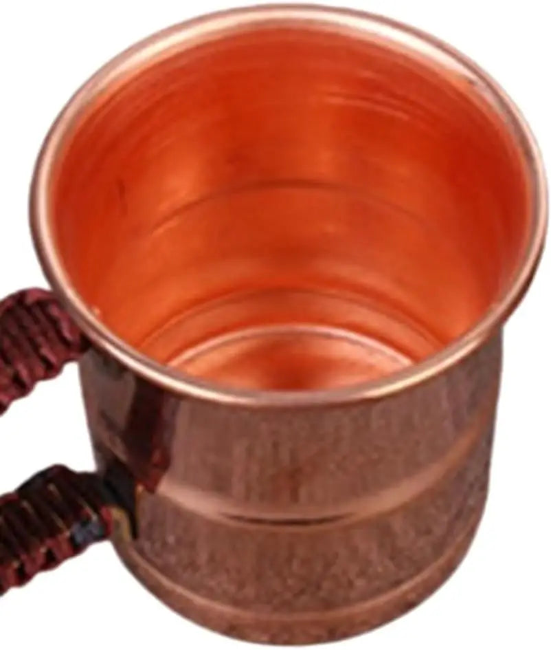 Taza de cerveza de cobre puro de 400ml con mango grabado, taza de agua, té, leche, vajilla de Moscú, tazas para el hogar, cocina, Bar