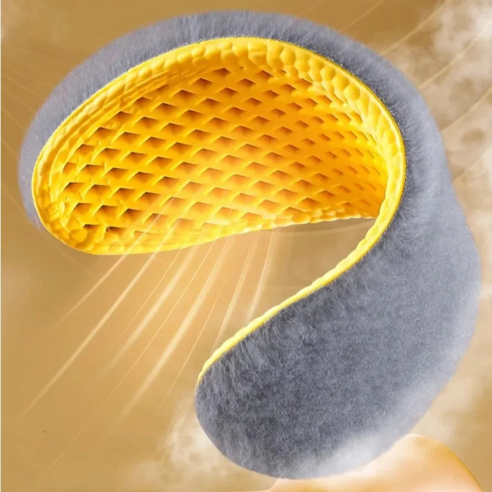 Nuevas plantillas cálidas de felpa para hombres y mujeres, gruesas con felpa, Ultra suaves, absorbentes del sudor, a prueba de olores, plantillas de invierno de algodón de cordero
