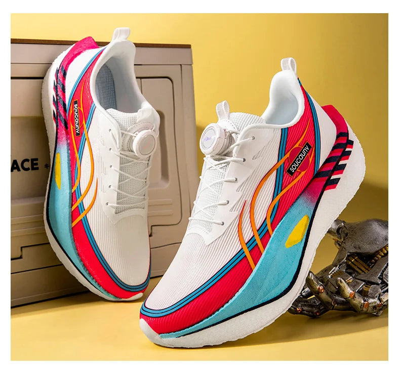 Zapatillas para Correr Profesionales con Placa de Carbono para Fitness, Maratón, Deportivas Ligeras para Hombre, Cómodas y Antideslizantes para Mujer