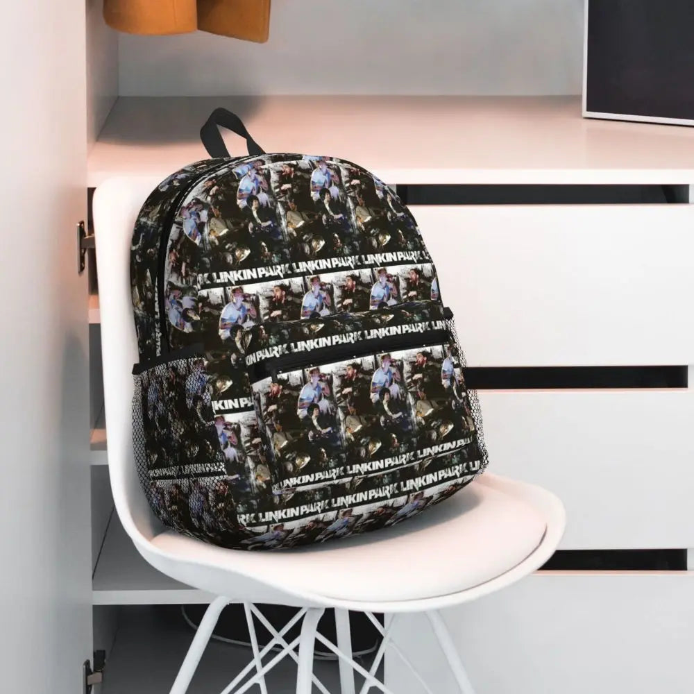 L-Linkin-S P-Park-S Band Mochila para estudiantes Mochila escolar Mochila de viaje para senderismo para niños y niñas Mochila de moda Bolsos de hombro