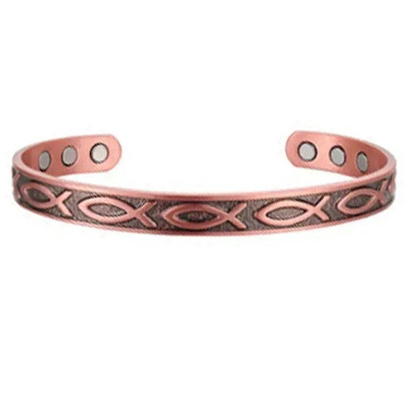 Pulsera magnética de cobre puro para hombres, imanes ajustables para artritis, brazalete para mujeres, terapia, brazaletes de energía para la salud, triangulación de envíos/al por mayor