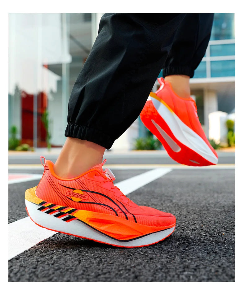 Zapatillas para Correr Profesionales con Placa de Carbono para Fitness, Maratón, Deportivas Ligeras para Hombre, Cómodas y Antideslizantes para Mujer