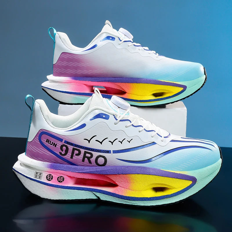 Zapatillas para correr Unisex 2025, nuevas zapatillas de entrenamiento deportivo con suela gruesa y amortiguación ligera, zapatillas de tenis de uso diario para hombres y mujeres