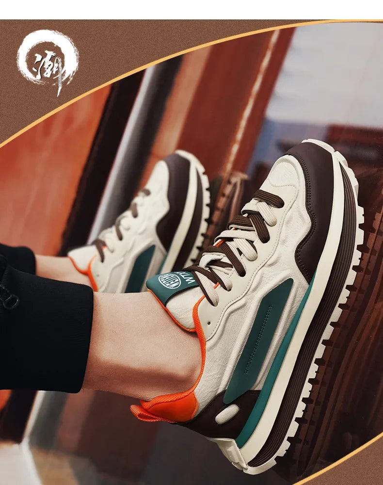 Zapatillas Deportivas Transpirables para Hombre, Primavera 2026, con Suela Suave Antideslizante, Blancas, Modernas, Estilo Casual