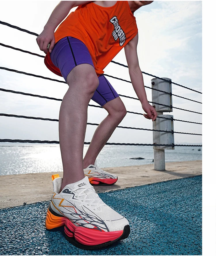 Zapatos deportivos para hombre, zapatillas de deporte para mujer, zapatillas para correr con placa de carbono para maratón, zapatos de entrenamiento de atletismo ligeros que absorben los golpes