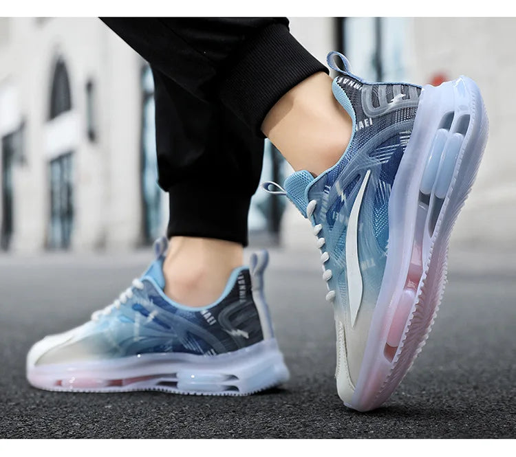 Zapatillas de deporte con cojín de aire para hombre y mujer, calzado deportivo ligero con suela de TPR, para correr, baloncesto y parejas, talla 36-47