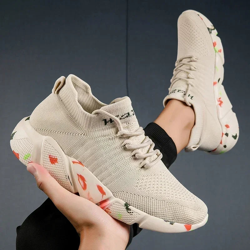 Zapatillas de deporte para hombre, zapatos para mujer, calcetines de tendencia de tenis, zapatos para caminar, mocasines, transpirables, informales, para correr, verano, verde, talla grande 35-47