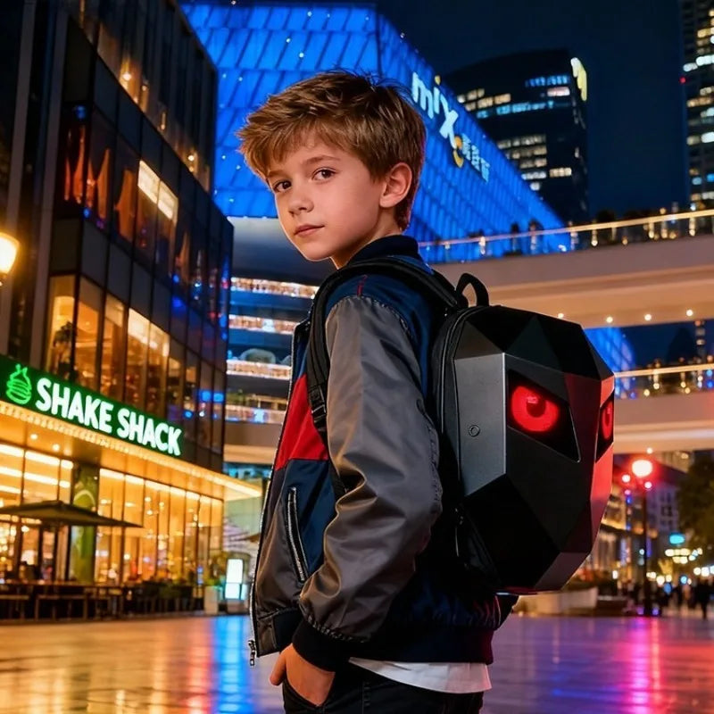 Mochila LED con Pantalla para Viajes de Negocios, Mochila para Portátil, Mochila Expandible para Motocicleta y Ciclismo para Hombre