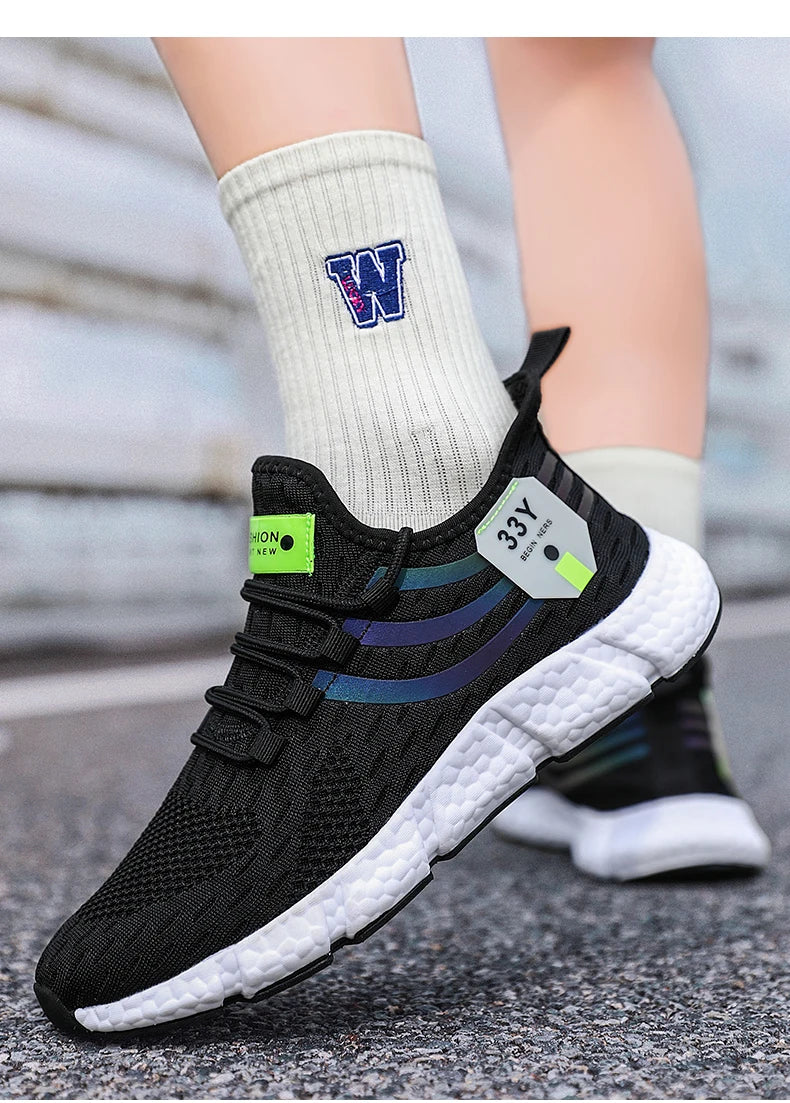 2025 zapatos para hombre, zapatillas transpirables para correr para hombre, zapatos de malla cómodos y ligeros para exteriores, zapatillas para caminar Unisex para mujer