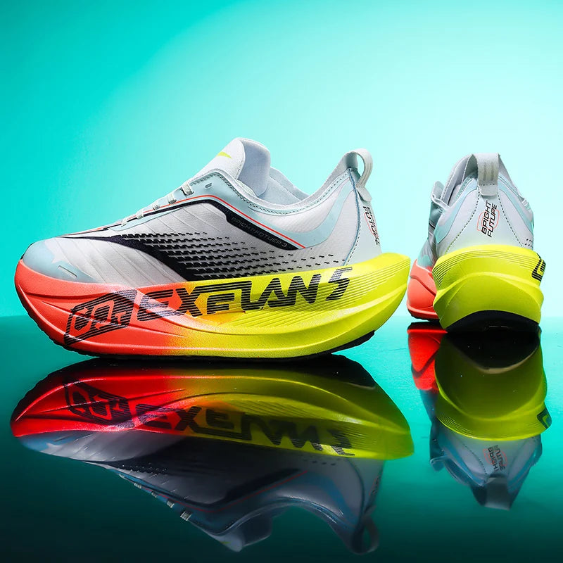 Zapatillas de Running para Hombre con Placa de Carbono, Ultraligeras, Transpirables, con Amortiguación, Antideslizantes, para Maratón, Carreras, Entrenamiento