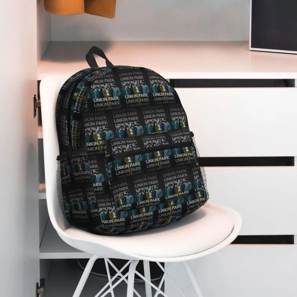 L-Linkin-S P-Park-S Band Mochila para estudiantes Mochila escolar Mochila de viaje para senderismo para niños y niñas Mochila de moda Bolsos de hombro