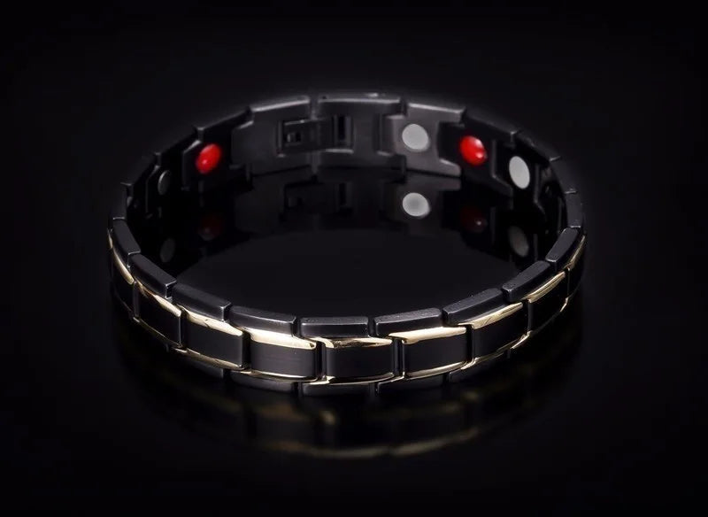 Gran oferta, pulsera de lujo a la moda para la salud, pulsera de energía para hombres, pulseras biomagnéticas antifatiga y antiradiación de acero inoxidable, joyería