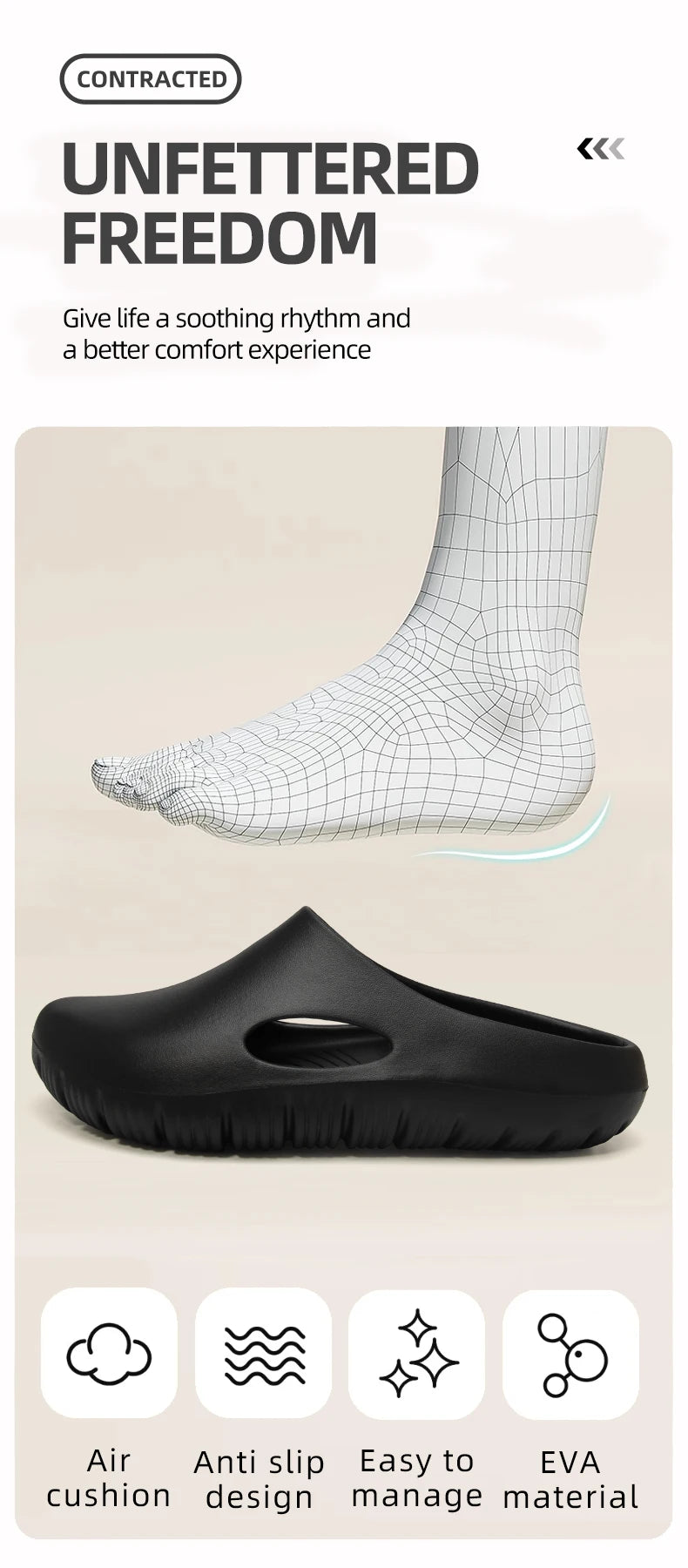 Nuevas Pantuflas de Verano EVA Frescas para el Hogar, Antideslizantes, Modernas y Versátiles, Pantuflas Baotou para Parejas, para Hombre
