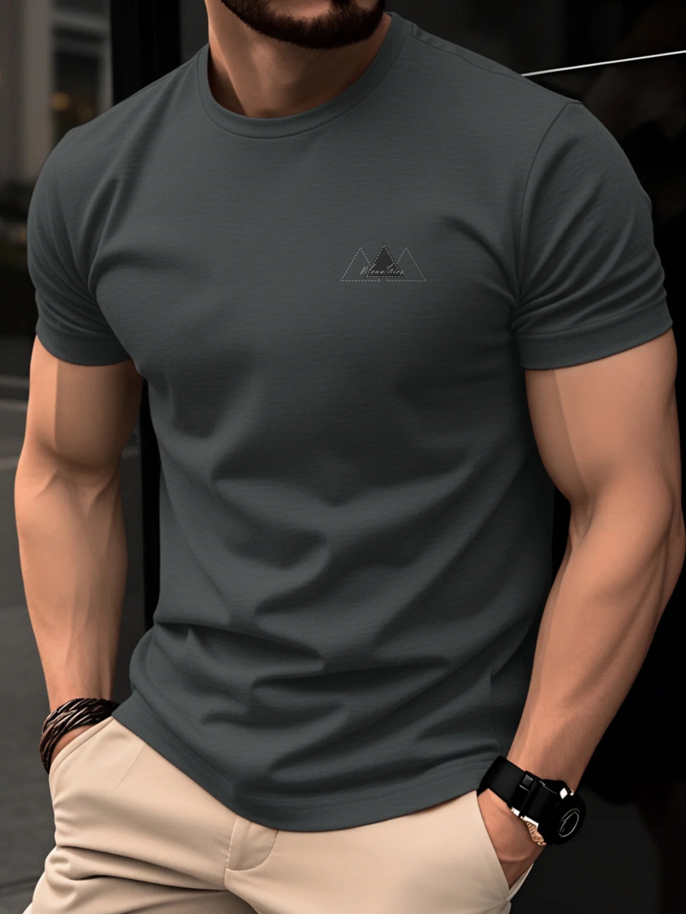 Camiseta de manga corta con cuello redondo para hombre, 100% algodón, informal, holgada, con estampado de letras, cómoda, deportiva, para verano