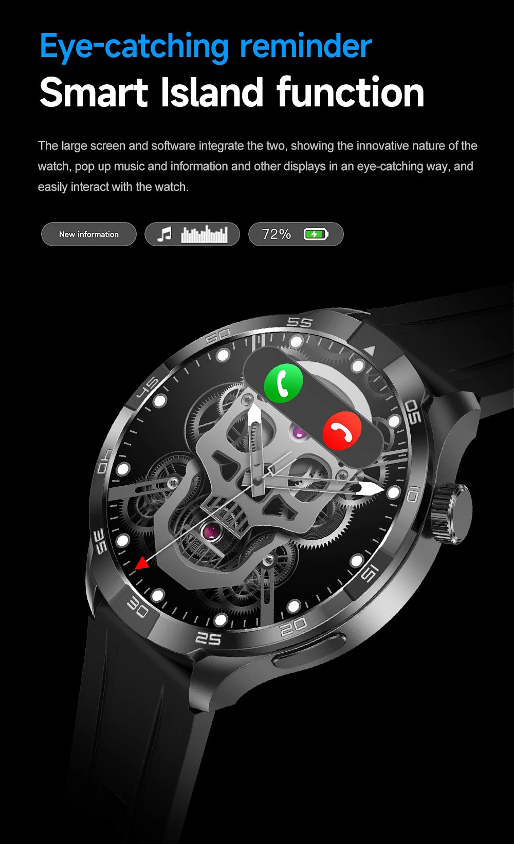 Smartwatch Deportivo con GPS y Brújula – AMOLED 1.85", NFC, IP68, Bluetooth 5.3, 14 Días de Batería