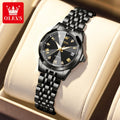 Reloj de Pulsera OLEVS 9931 para Mujer, Elegante, de Primera Marca, con Espejo en Forma de Rombo, Cuarzo Original, Diamantes, Acero Inoxidable, a la Moda, Resistente al Agua