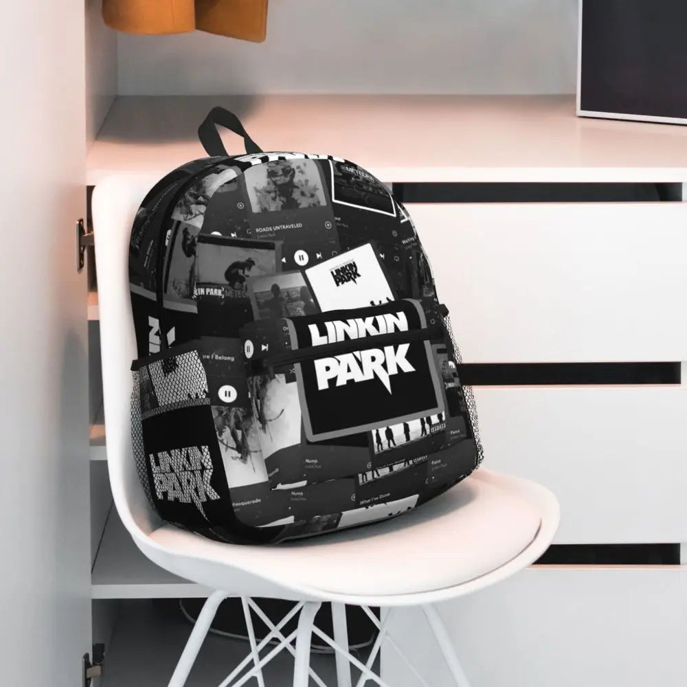 L-Linkin-S P-Park-S Band Mochila para estudiantes Mochila escolar Mochila de viaje para senderismo para niños y niñas Mochila de moda Bolsos de hombro