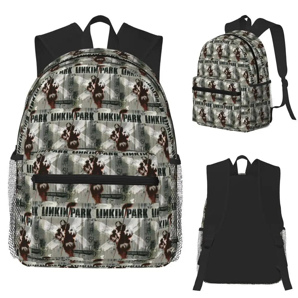 L-Linkin-S P-Park-S Band Mochila para estudiantes Mochila escolar Mochila de viaje para senderismo para niños y niñas Mochila de moda Bolsos de hombro