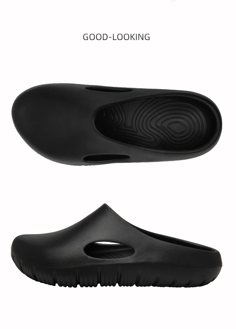 Nuevas Pantuflas de Verano EVA Frescas para el Hogar, Antideslizantes, Modernas y Versátiles, Pantuflas Baotou para Parejas, para Hombre