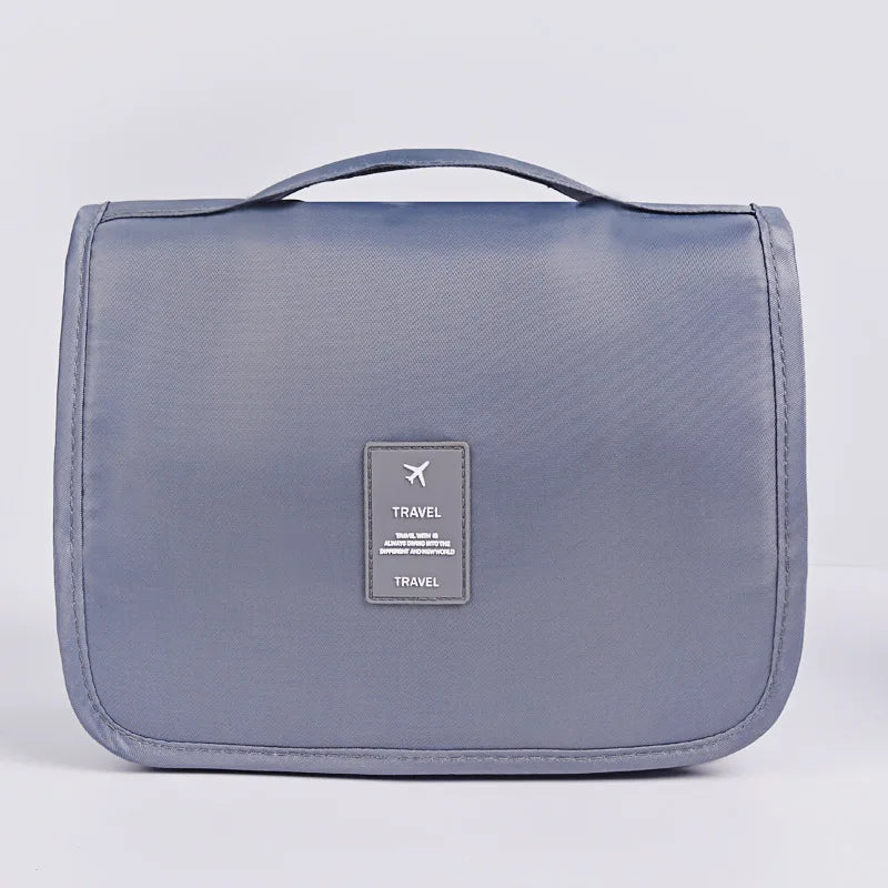 Bolsa de maquillaje de viaje, organizador de artículos de tocador impermeable, Neceser de alta calidad para mujer, bolsa de lavado con gancho para baño, bolsa de almacenamiento con gancho