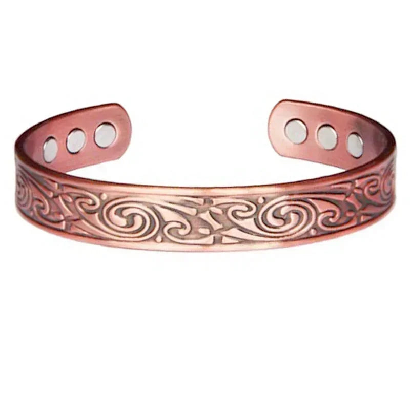 Pulsera magnética de cobre puro para hombres, imanes ajustables para artritis, brazalete para mujeres, terapia, brazaletes de energía para la salud, triangulación de envíos/al por mayor