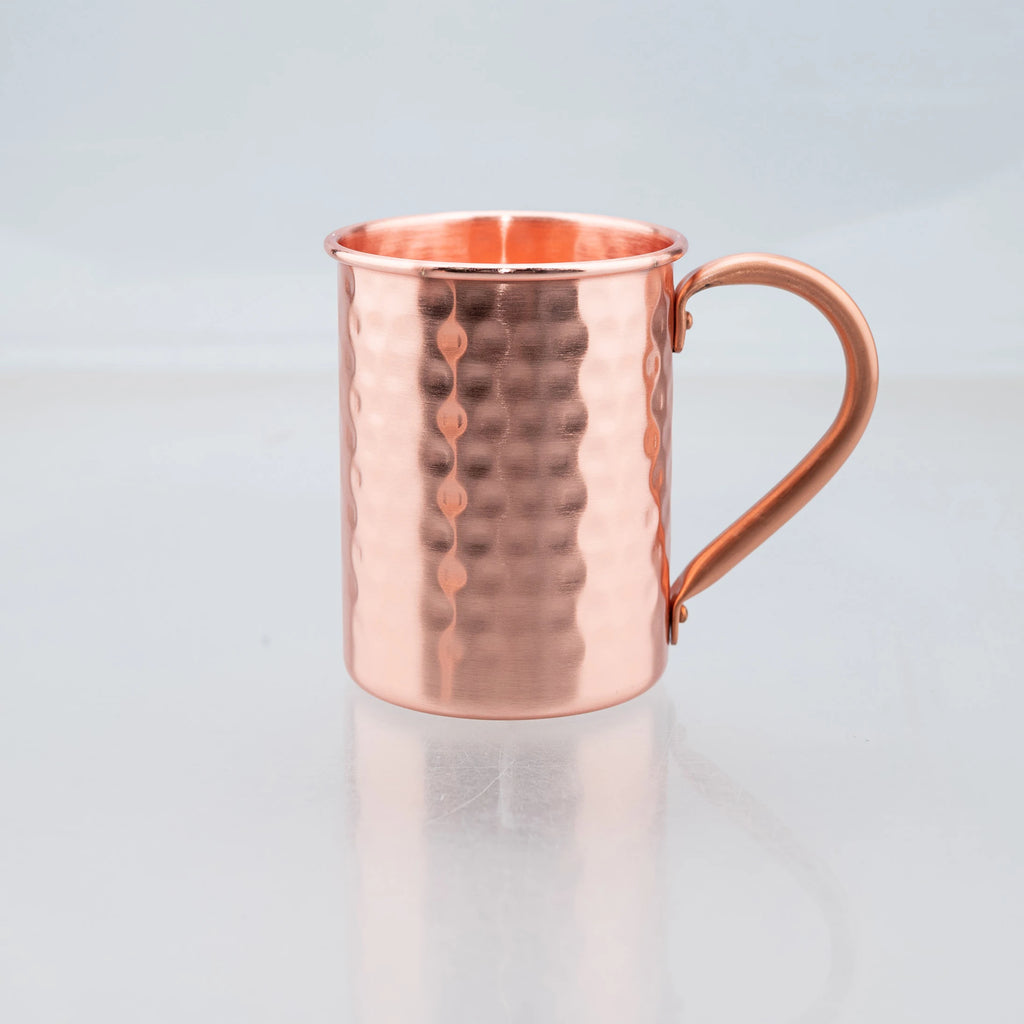 Taza de cobre puro Vintage de 400ml, textura de martillo engrosada, taza de café con leche para desayuno de cobre 100%, vaso de té hecho a mano