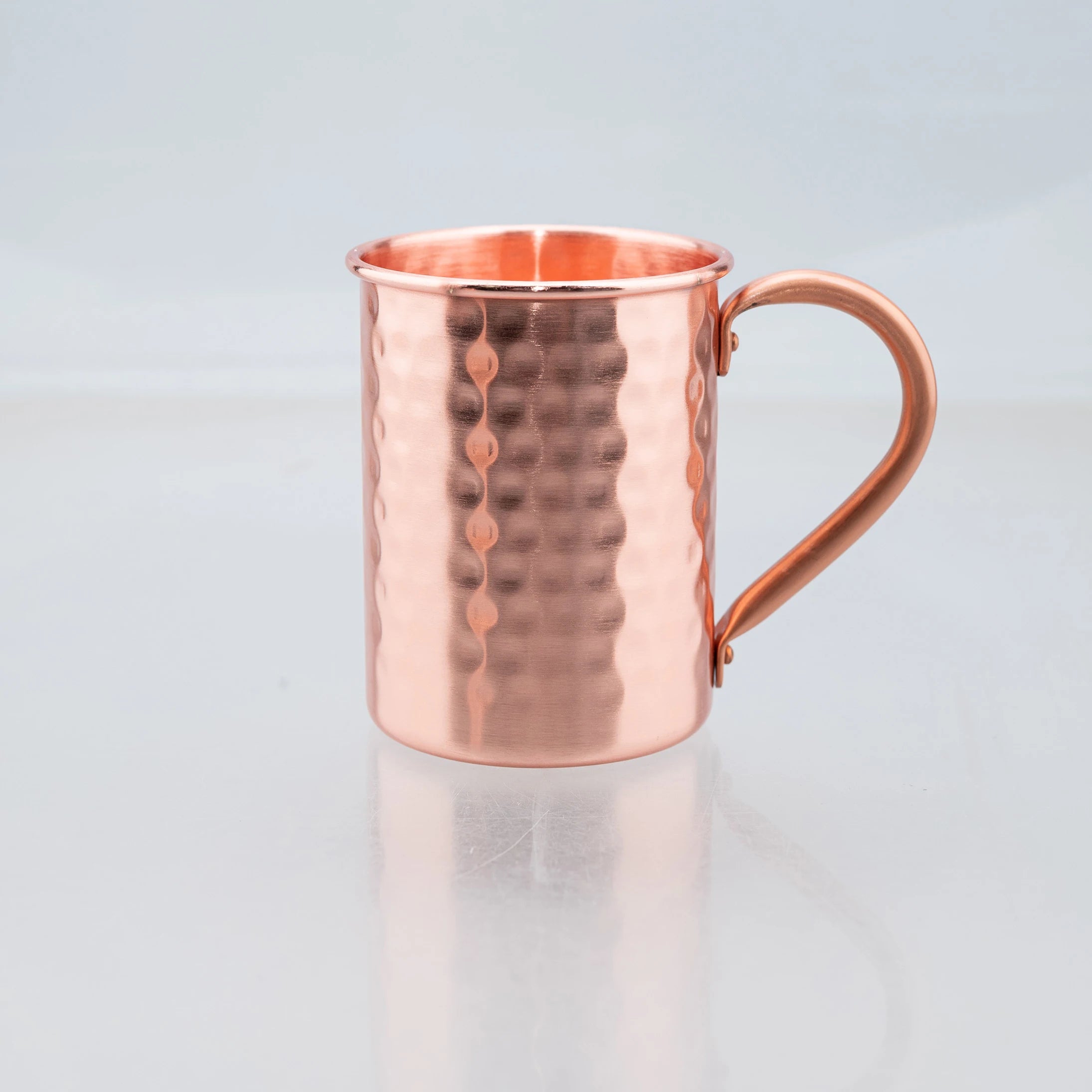 Taza de cobre puro Vintage de 400ml, textura de martillo engrosada, taza de café con leche para desayuno de cobre 100%, vaso de té hecho a mano