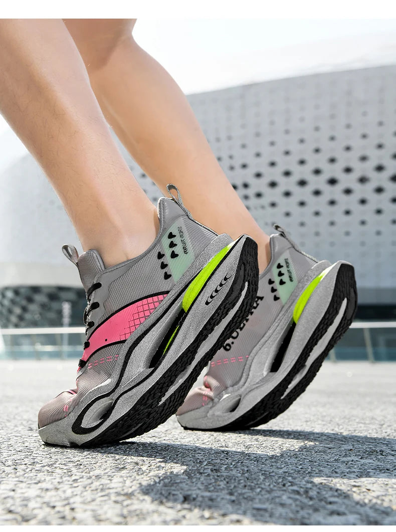 Zapatillas de Running de Alto Rendimiento para Hombre, con Placa de Carbono, Ligeras, Transpirables, con Amortiguación, para Todo Tipo de Terreno, Entrenamiento de Larga Distancia