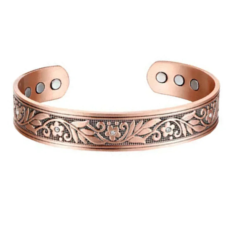 Pulsera magnética de cobre puro para hombres, imanes ajustables para artritis, brazalete para mujeres, terapia, brazaletes de energía para la salud, triangulación de envíos/al por mayor