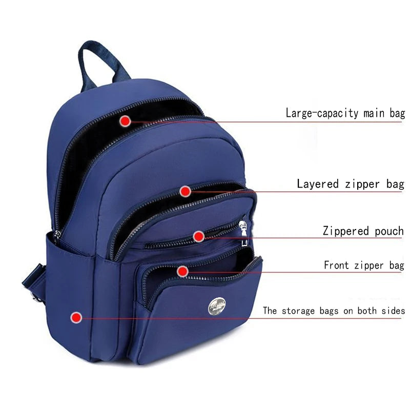 Bolso de doble hombro de nailon de estilo neutro para hombres y mujeres, adecuado para viajes de negocios, varios colores disponibles.