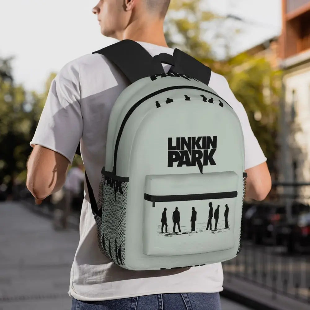 L-Linkin-S P-Park-S Band Mochila para estudiantes Mochila escolar Mochila de viaje para senderismo para niños y niñas Mochila de moda Bolsos de hombro