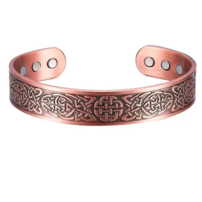 Pulsera magnética de cobre puro para hombres, imanes ajustables para artritis, brazalete para mujeres, terapia, brazaletes de energía para la salud, triangulación de envíos/al por mayor