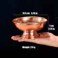 Cuenco de cobre rojo tibetano, plato para frutas, plato con grabado budista auspicioso, bandeja para Altar, decoración del hogar, 1 ud.