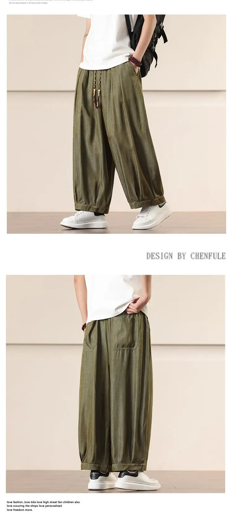 Pantalones Anchos Holgados de Hombre Estilo Chino para Primavera 2026, Pantalones Harem Casuales de Nueve Puntos para Hombre, Joggers Hip Hop de Otoño