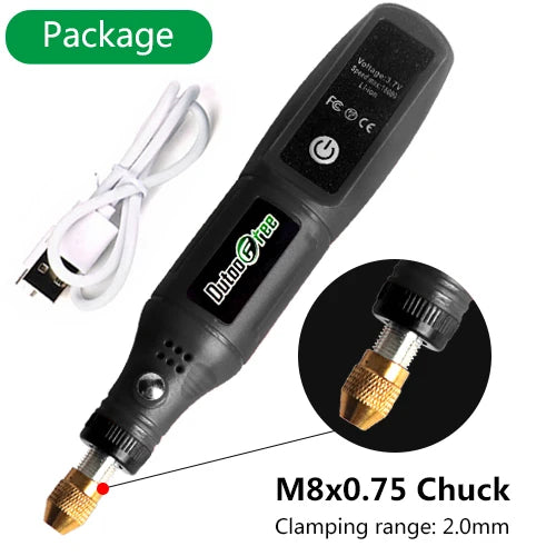 3.7V Cordless Mini Drill Polishing Engraving Pen USB Cordless Rotary Tool Kit Woodworking Engraver Pen DIY Dremel Tools 16000r
