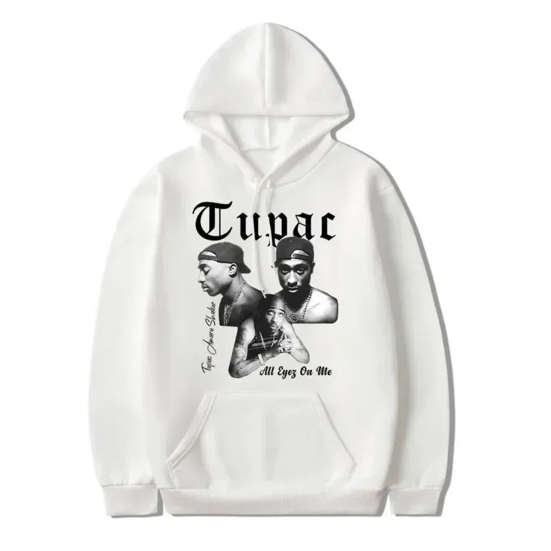 Sudadera con capucha de rapero Tupac 2pac para hombre y mujer, ropa, sudadera, sudaderas con capucha para hombre y mujer, sudaderas con estampado de letras a la moda, sudaderas holgadas e informales