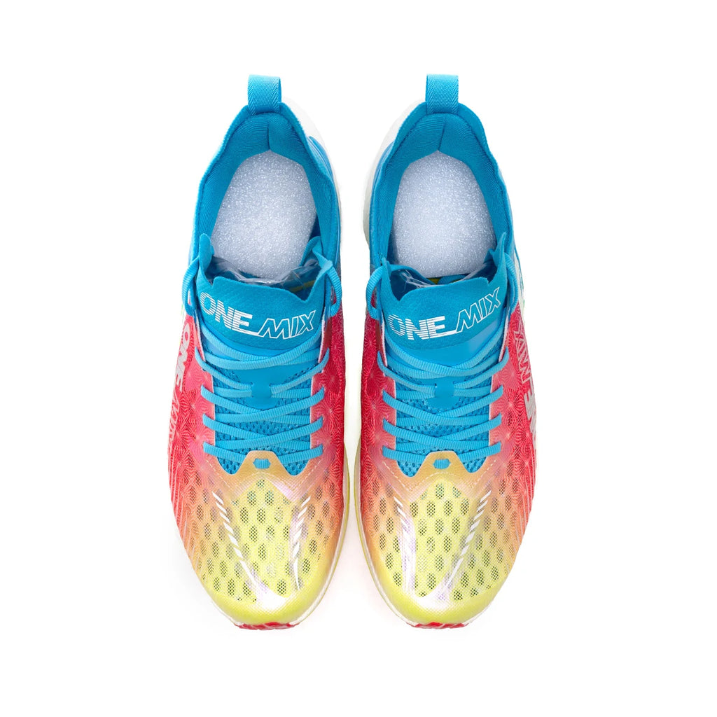 ONEMIX Trail Racing zapatillas para correr cojín malla transpirable estable usable placa de carbono al aire libre maratón deporte entrenamiento zapatillas