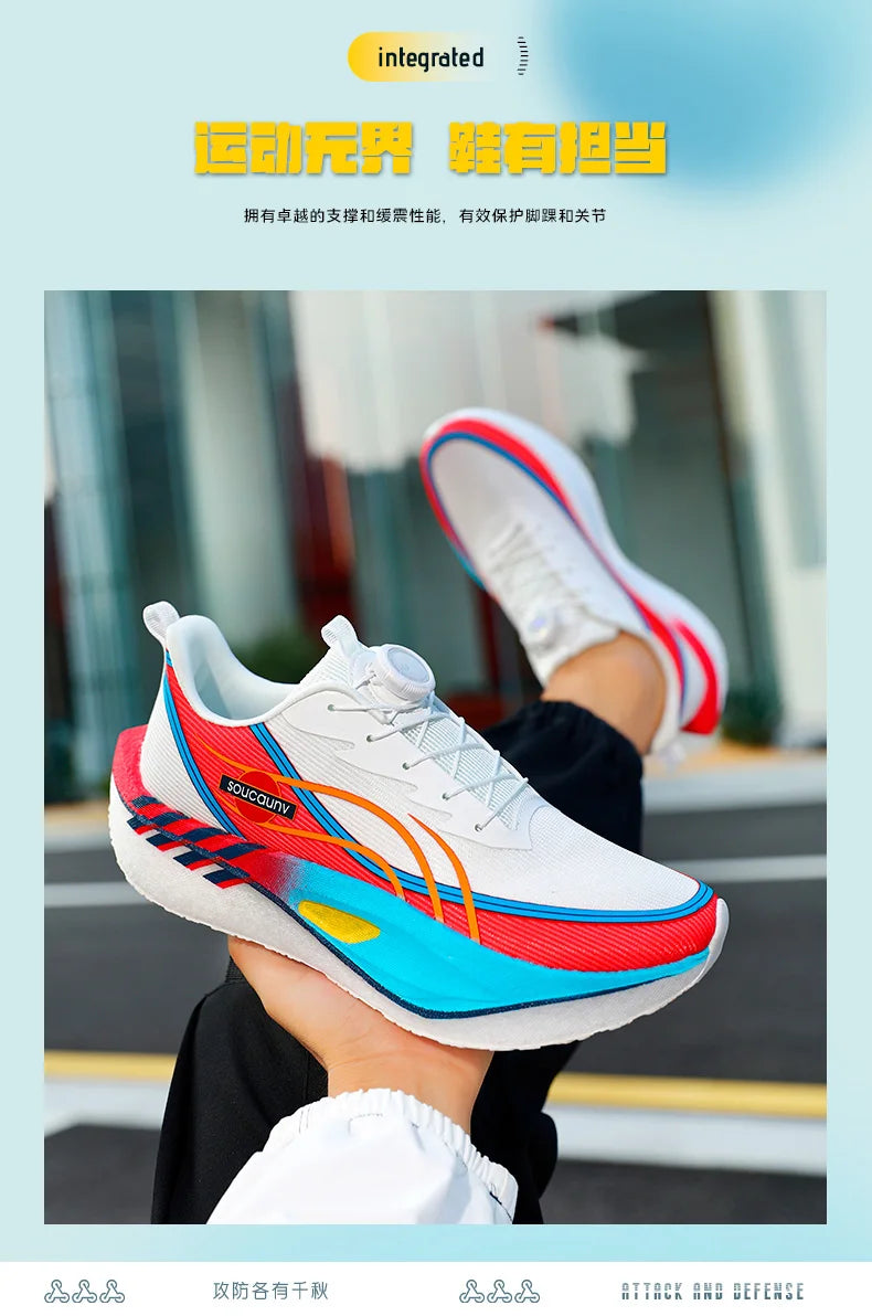 Zapatillas para Correr Profesionales con Placa de Carbono para Fitness, Maratón, Deportivas Ligeras para Hombre, Cómodas y Antideslizantes para Mujer
