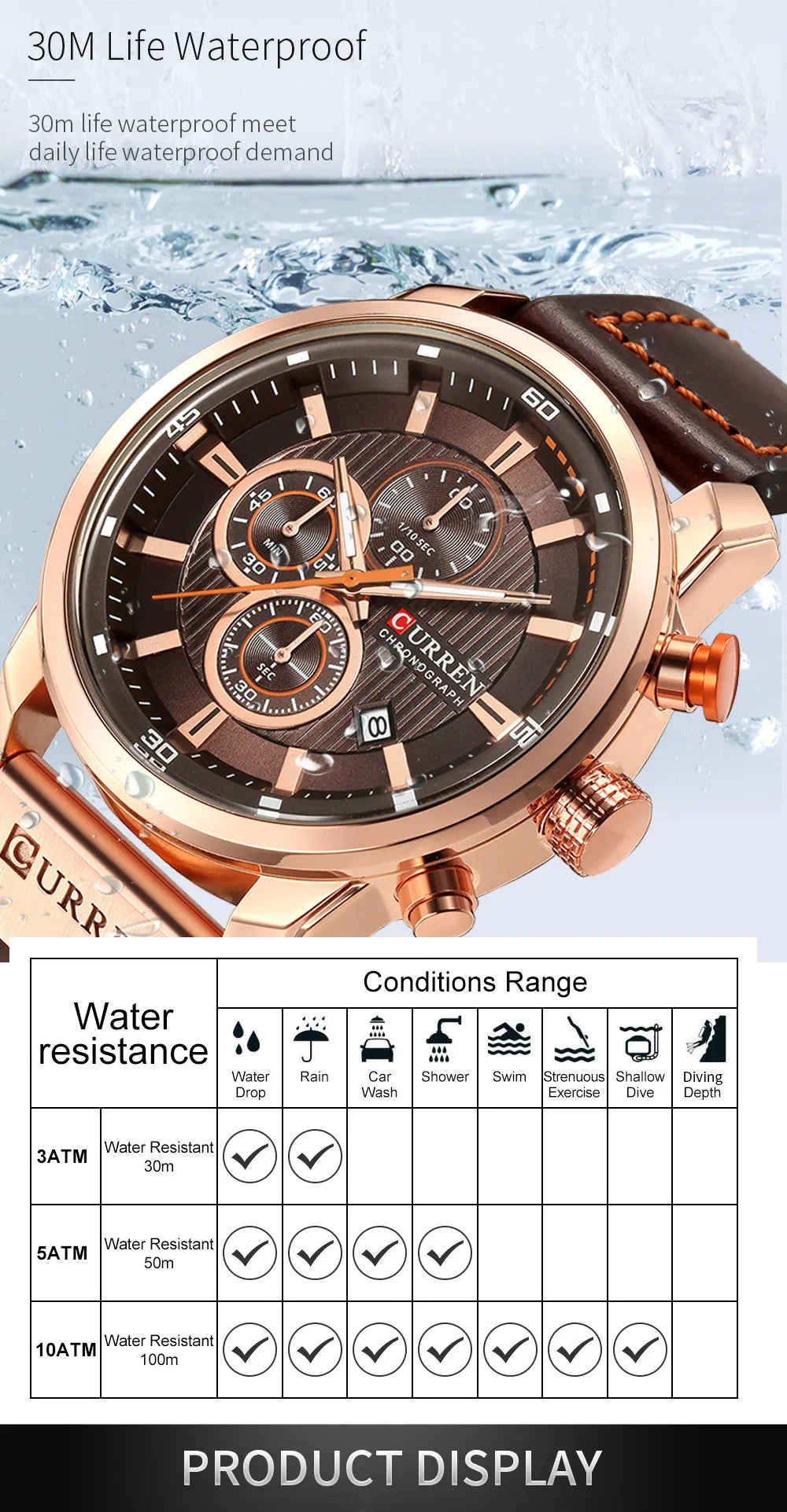 Reloj de Pulsera CURREN 8291 para Hombre, Cronógrafo de Cuarzo, Estilo Casual, Deportivo, Militar, de Moda, para Caballero