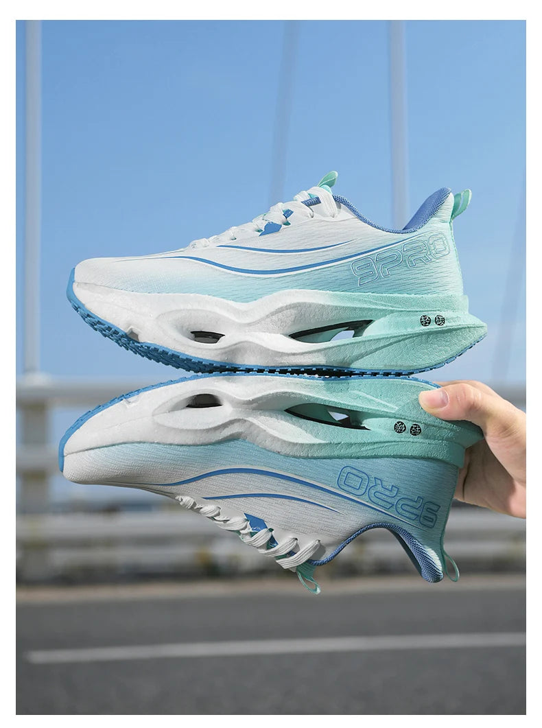 Zapatillas Deportivas para Hombre, Especializadas para Maratón, con Placa de Carbono, Transpirables, Ligeras, Cómodas, Antideslizantes, para Mujer